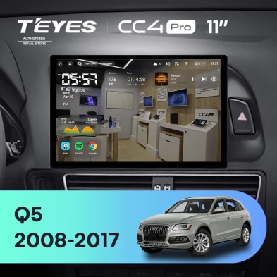 Штатная магнитола Teyes CC4 Pro 12/256 Audi Q5 8R (2008-2017) Тип-B (11")