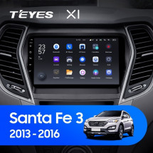 Штатная магнитола Teyes X1 4G 2/32 Hyundai Santa Fe 3 (2013-2016) Тип-C