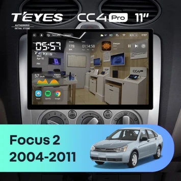 Штатная магнитола Teyes CC4 Pro 8/128 Ford Focus 2 Mk 2 (2004-2011) F1 (11")