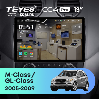 Штатная магнитола Teyes CC4 Pro 8/128 Mercedes-Benz GL-Class (2005-2009) F3 (13&quot;) (Матовая)