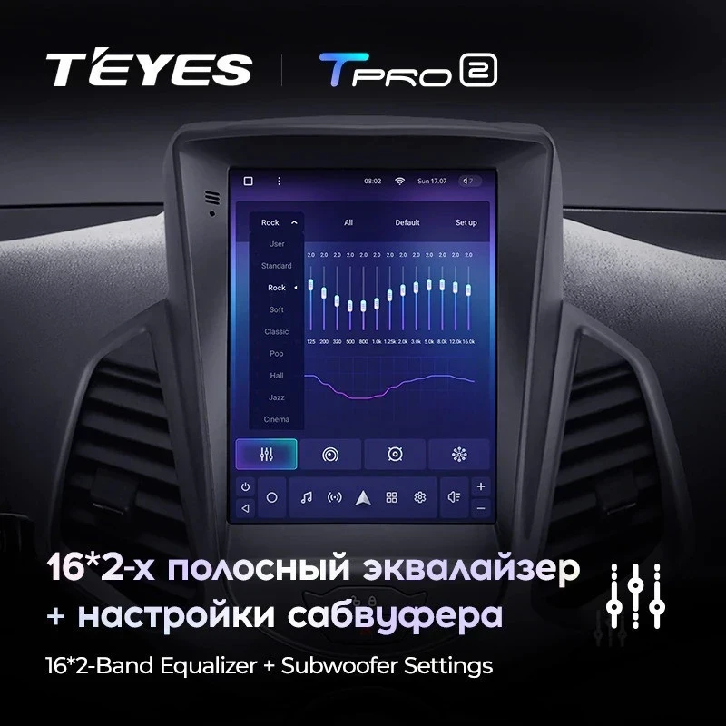 Штатная магнитола Tesla style Teyes TPRO 2 6/128 Ford EcoSport (2014-2018)