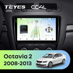 Штатная магнитола Teyes CC4L 4/64 Skoda Octavia 2 A5 (2008-2013)