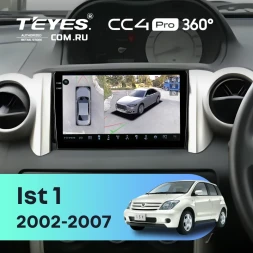 Штатная магнитола Teyes CC4 Pro 360 12/256 Toyota Ist 1 (2002-2007) Правый руль