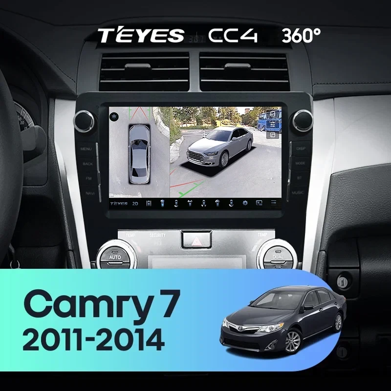 Штатная магнитола Teyes CC4 360 8/128 Toyota Camry 7 XV 50 55 (2011-2014) F3 с кнопками