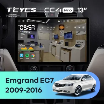 Штатная магнитола Teyes CC4 Pro 12/256 Geely Emgrand EC7 1 (2009-2016) (13")