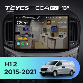 Штатная магнитола Teyes CC4 Pro 12/256 Hyundai H1 2 (2015-2021) F2 (13")