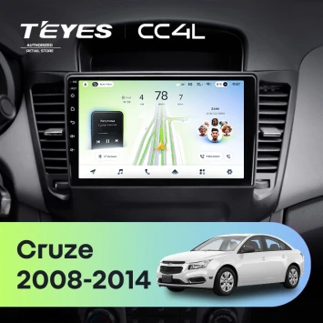 Штатная магнитола Teyes CC4L 6/64 с DTS Chevrolet Cruze J300 (2008-2014)