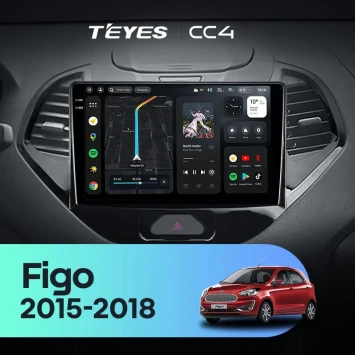 Штатная магнитола Teyes CC4 8/128 Ford Figo (2015-2018)