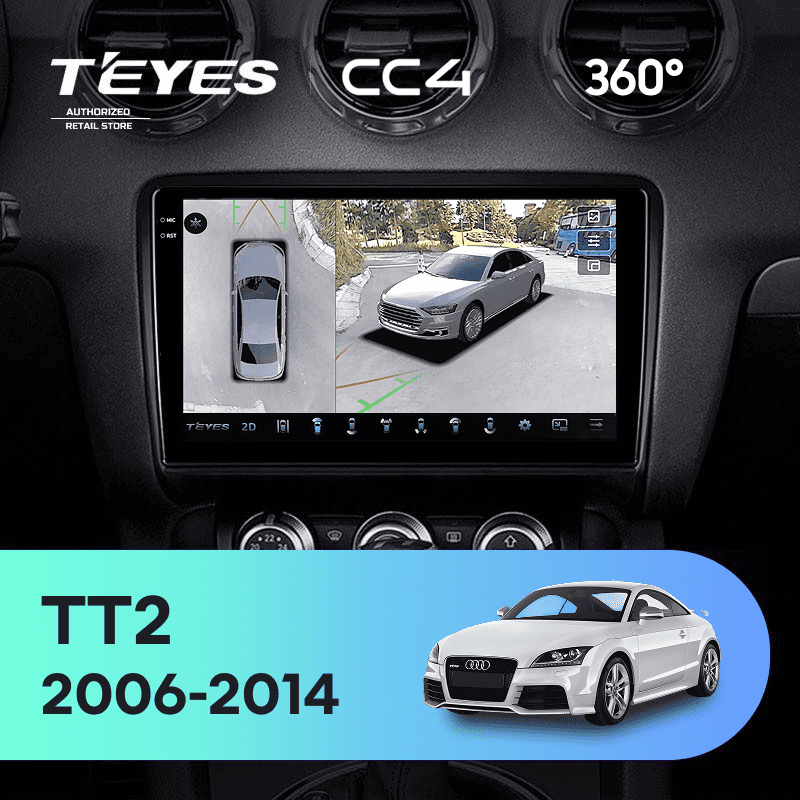 Штатная магнитола Teyes CC4 360 8/128 Audi TT 2 (2006-2014)