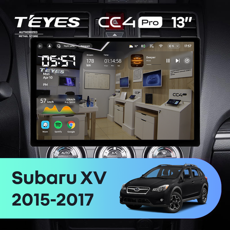 Штатная магнитола Teyes CC4 Pro 8/128 Subaru XV (2015-2017) F1 (13&quot;)