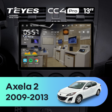 Штатная магнитола Teyes CC4 Pro 8/128 Mazda Axela 2 (2009-2013) (13&quot;)