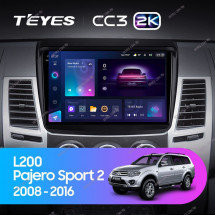 Штатная магнитола Teyes CC3 2K 360 6/128 Mitsubishi Pajero Sport 2 (2008-2016)