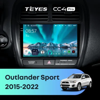 Штатная магнитола Teyes CC4 Pro 8/128 Mitsubishi Outlander Sport (2015-2022) Тип-A