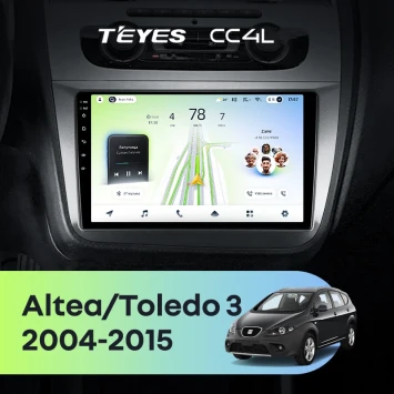 Штатная магнитола Teyes CC4L 4/64 Seat Toledo 3 (2004-2009)