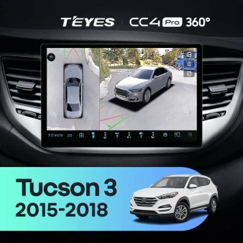 Штатная магнитола Teyes CC4 Pro 360 8/128 Hyundai Tucson 3 (2015-2018) Тип-B (13")