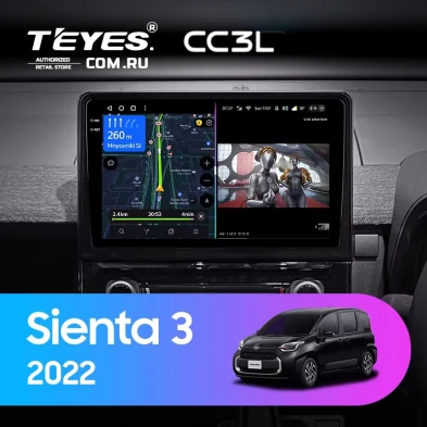 Штатная магнитола Teyes CC3L 4/64 Toyota Sienta 3 (2022-2023)