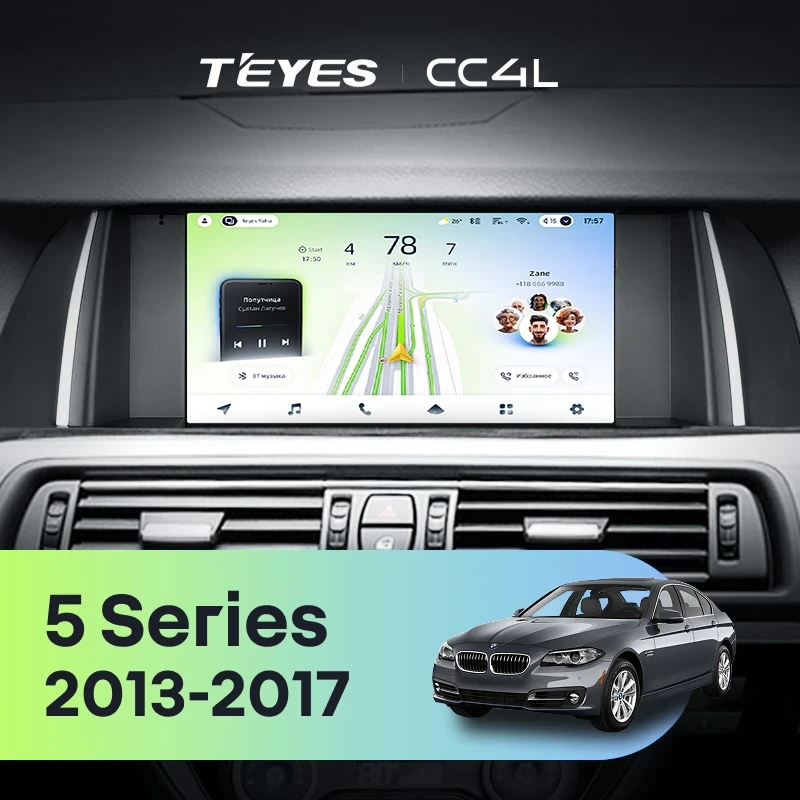 Штатная магнитола Teyes CC4L 4/64 BMW 5 Series F10 F11 NBT (2013-2017)