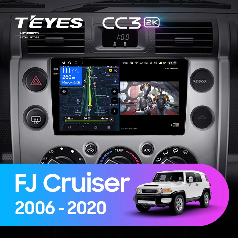 Штатная магнитола Teyes CC3 2K 4/32 Toyota FJ Cruiser J15 (2006-2020)