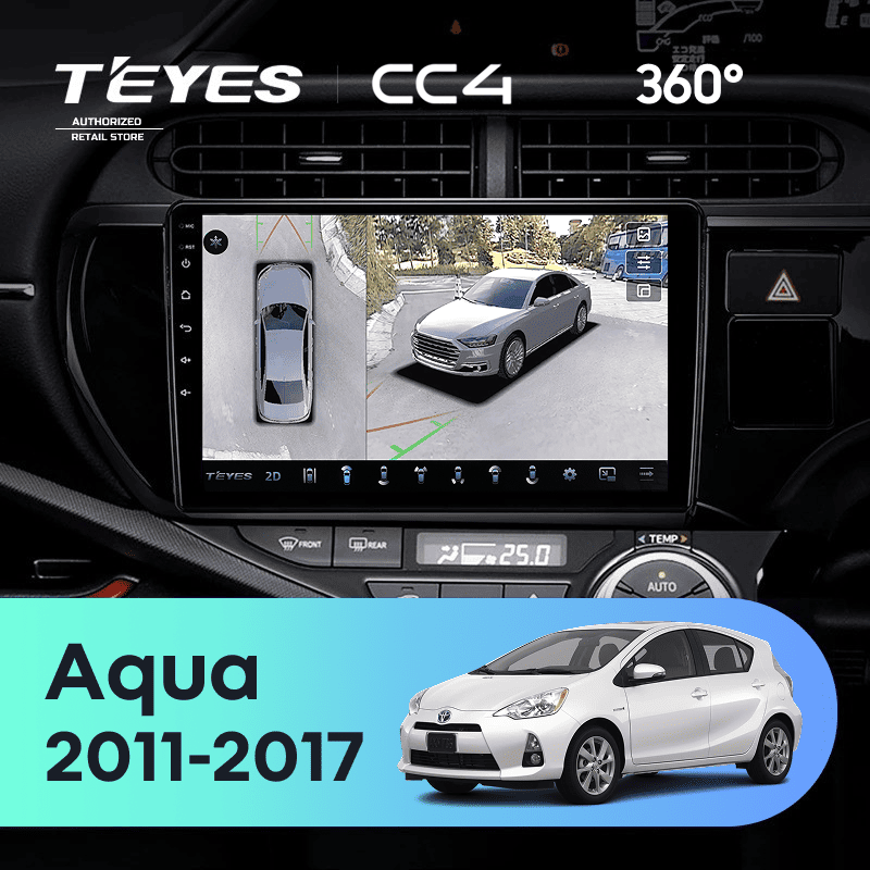 Штатная магнитола Teyes CC4 360 6/64 Toyota Aqua (2011-2017)