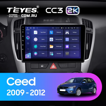 Штатная магнитола Teyes CC3 2K 360 6/128 Kia Ceed (2009-2012)