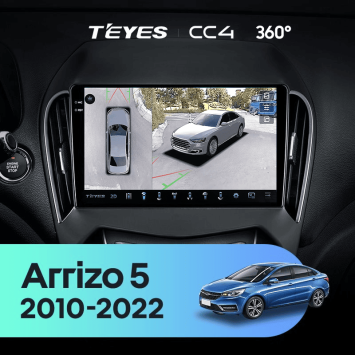 Штатная магнитола Teyes CC4 360 6/64 Chery Arrizo 5 (2010-2022)