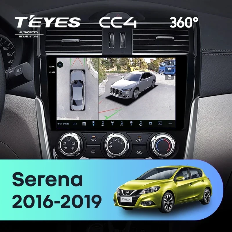 Штатная магнитола Teyes CC4 360 8/128 Nissan Serena (2016-2019) Тип-A