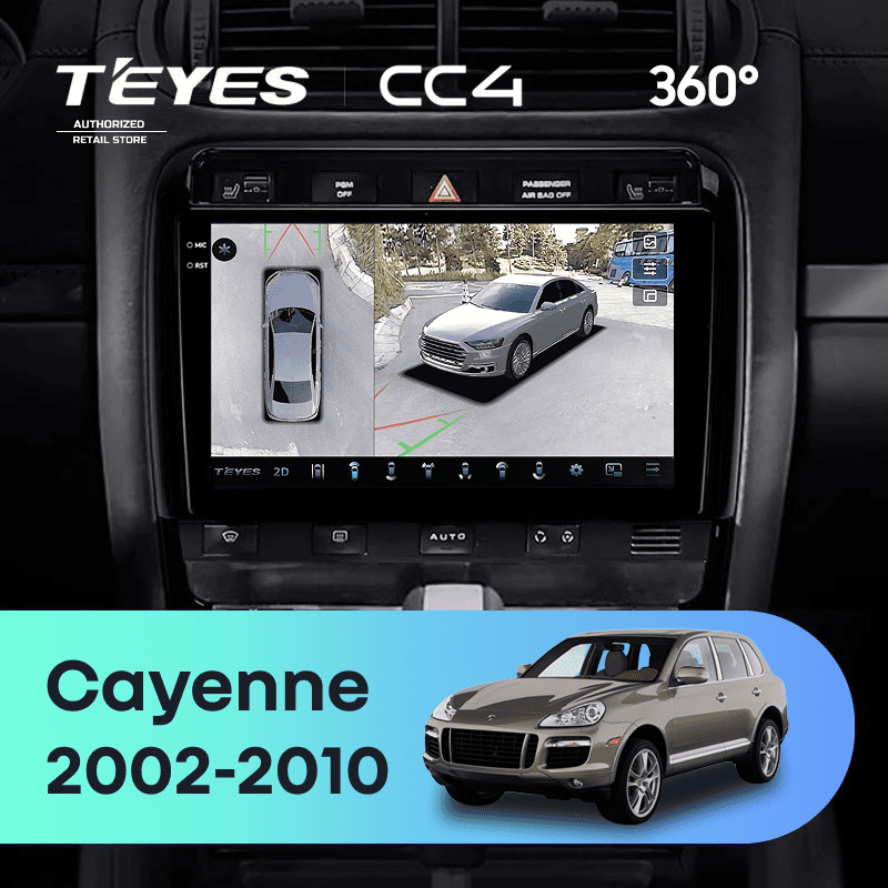Штатная магнитола Teyes CC4 360 8/128 Porsche Cayenne I 1 9PA (2002-2010)