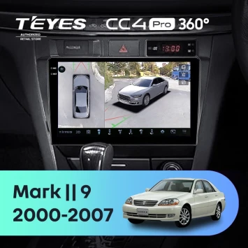 Штатная магнитола Teyes CC4 Pro 360 12/256 Toyota Mark II 9 X100 (2000-2007) F1