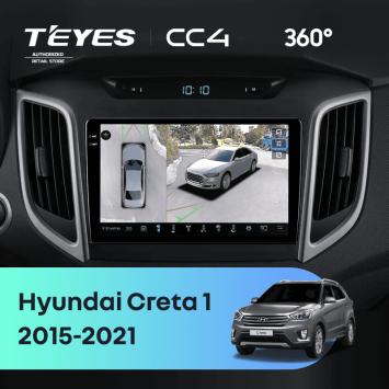 Штатная магнитола Teyes CC4 360 8/128 Hyundai Creta 1 (2015-2021) Тип-B