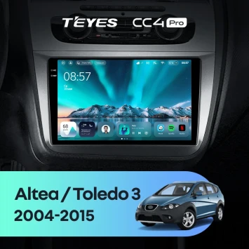 Штатная магнитола Teyes CC4 Pro 12/256 Seat Toledo 3 (2004-2009)