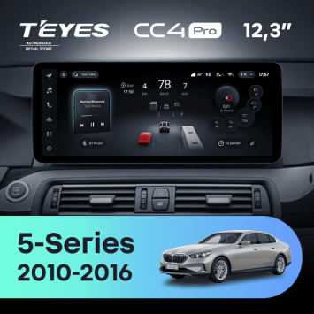 Штатная магнитола Teyes CC4 Pro 12.3" 8/128 BMW 5-Series F10 F11 (CIC) (2010-2016) Universal