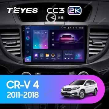 Штатная магнитола Teyes CC3 2K 4/32 Honda CR-V 4 RM RE (2011-2018) 9" Тип-A