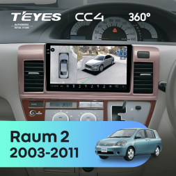 Штатная магнитола Teyes CC4 360 6/64 Toyota Raum 2 (2003-2011)