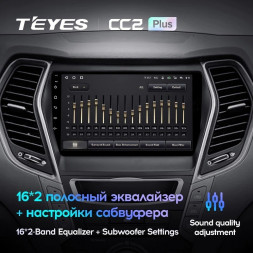 Штатная магнитола Teyes CC2 Plus 4/64 Hyundai Santa Fe 3 (2012-2016) Тип-А