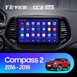 Штатная магнитола Teyes CC2 Plus 6/128 Jeep Compass 2 MP (2016-2018)