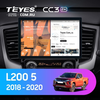 Штатная магнитола Teyes CC3 2K 6/128 Mitsubishi L200 5 (2018-2020) F2 (11&quot;)