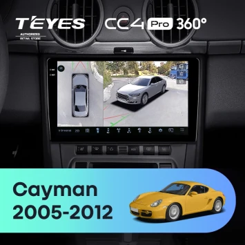 Штатная магнитола Teyes CC4 Pro 360 12/256 Porsche Cayman 987 (2005-2012)