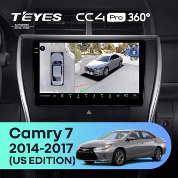 Штатная магнитола Teyes CC4 Pro 360 12/256 Toyota Camry 7 XV 50 55 (2014-2017) (North America) F5