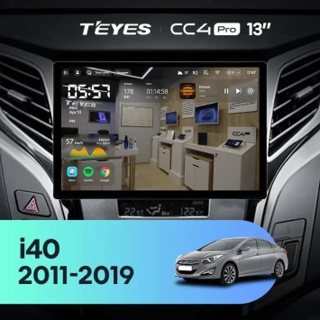 Штатная магнитола Teyes CC4 Pro 12/256 Hyundai i40 (2011-2019) (13")