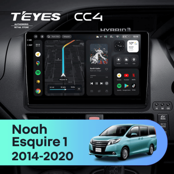 Штатная магнитола Teyes CC4 8/128 Toyota Noah R80 (2014-2020) F2 Правый руль