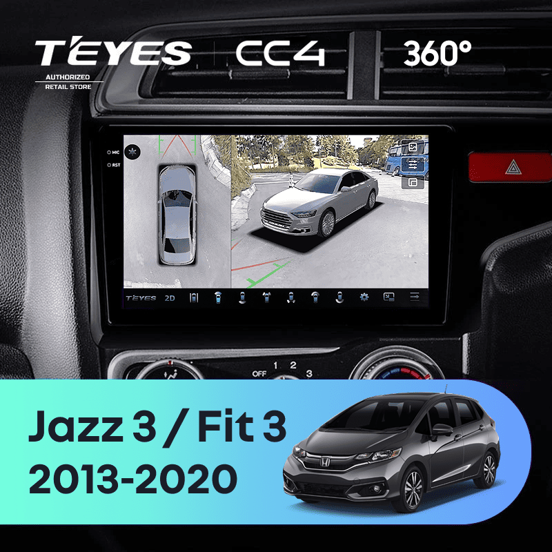 Штатная магнитола Teyes CC4 360 6/64 Honda Fit 3 GP GK (2013-2020) Тип-A Правый руль