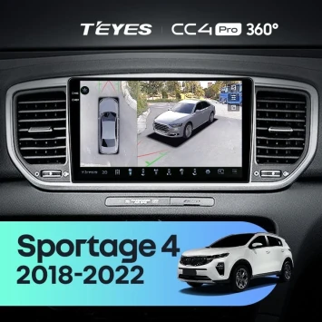 Штатная магнитола Teyes CC4 Pro 360 12/256 Kia Sportage 4 QL (2018-2022) Тип-A