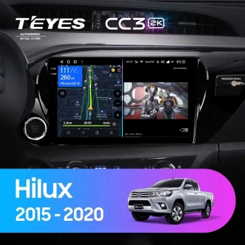 Штатная магнитола Teyes CC3 2K 360 6/128 Toyota Hilux Pick Up (2015-2020)