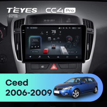 Штатная магнитола Teyes CC4 Pro 8/128 Kia Ceed (2006-2009)