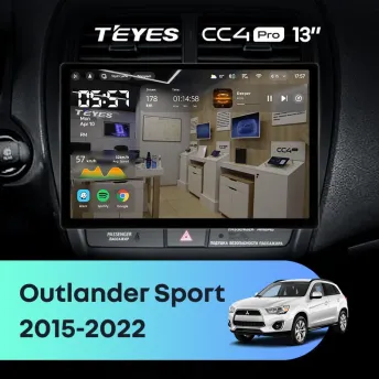 Штатная магнитола Teyes CC4 Pro 8/128 Mitsubishi Outlander Sport (2015-2022) Тип-A (13")
