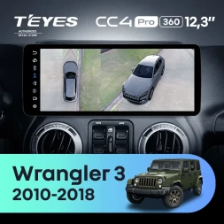 Штатная магнитола Teyes CC4 Pro 12.3" 360 12/256 Jeep Wrangler 3 JK (2010-2018)