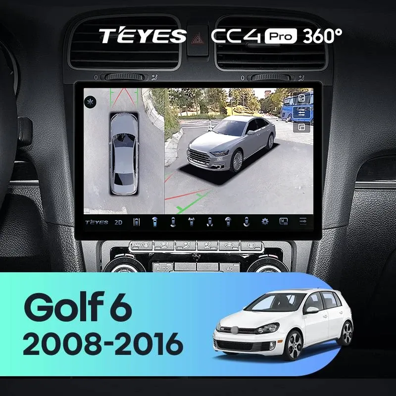 Штатная магнитола Teyes CC4 Pro 360 12/256 Volkswagen Golf 6 (2008-2016) (13")