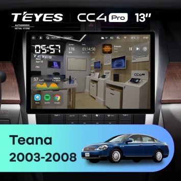 Штатная магнитола Teyes CC4 Pro 12/256 Nissan Teana J31 (2003-2008) F2 (13")