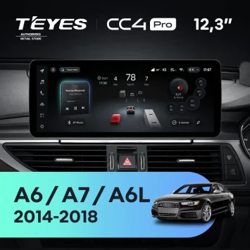 Штатная магнитола Teyes CC4 Pro 12.3" 8/128 Audi A7 4G (MHI2 System) (2014-2018) Правый руль
