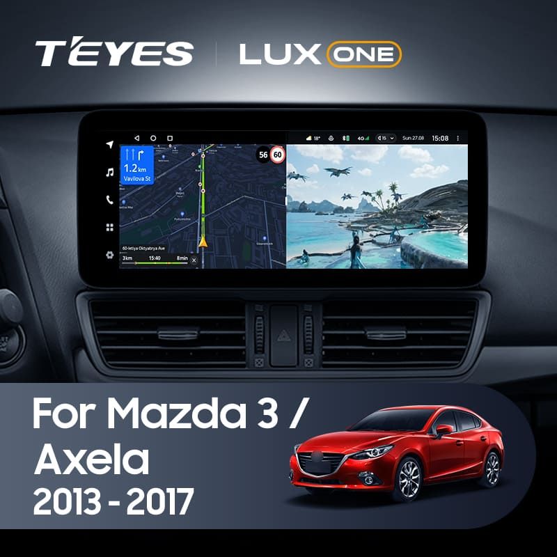 Штатная магнитола Teyes LUX ONE 6/128 Mazda Axela 3 (2013-2017) Тип-A Правый руль